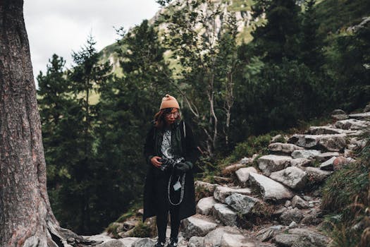 hiker on a marked trail