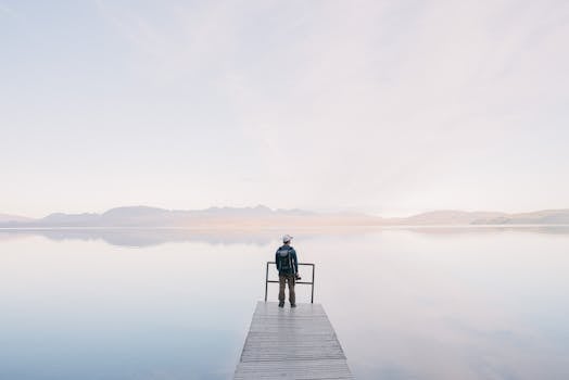 hiker with a minimalist pack