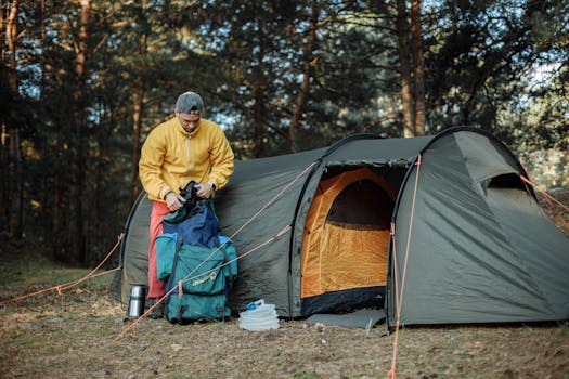 Camping gear and nature